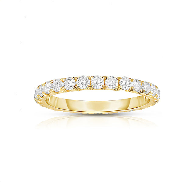 14k Yellow Gold French Cut Eternity Band SZ 5