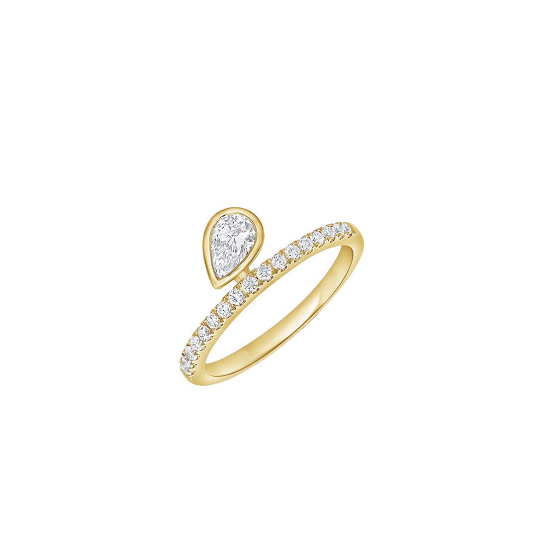 Pear Shape Bezel Set Solitaire Ring