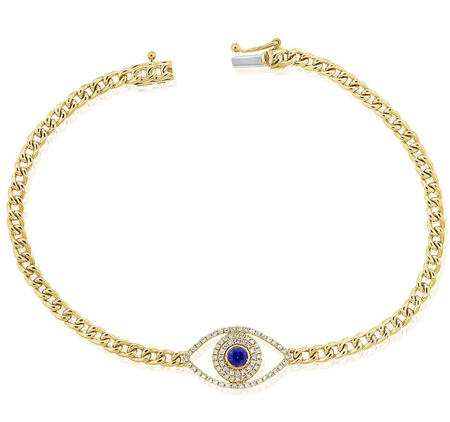 Evil Eye Curb Link Bracelet