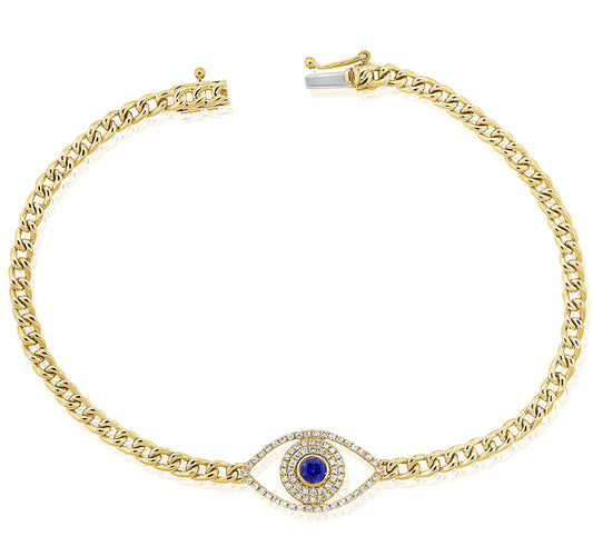 Evil Eye Curb Link Bracelet
