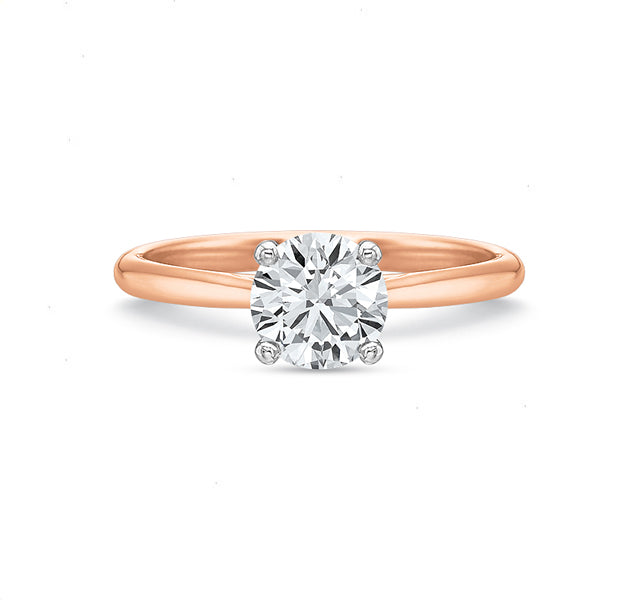 Solitaire Engagement Ring Setting in Rose Gold