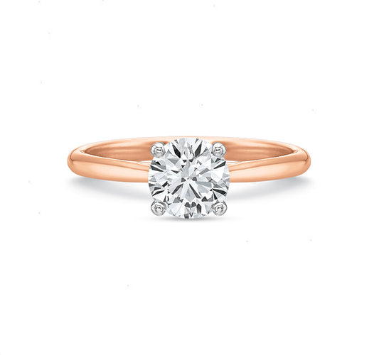 Solitaire Engagement Ring Setting in Rose Gold
