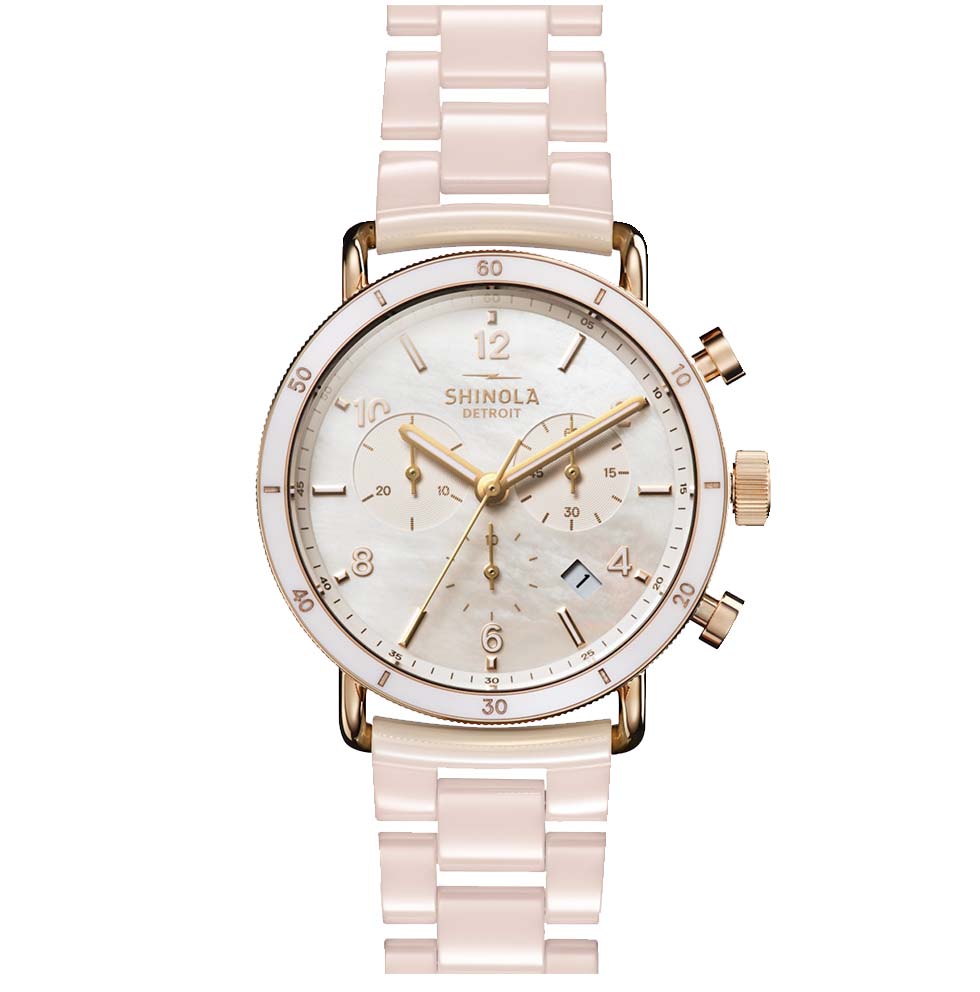 Canfield Sport 40mm with Blush Ceramic Bracelet