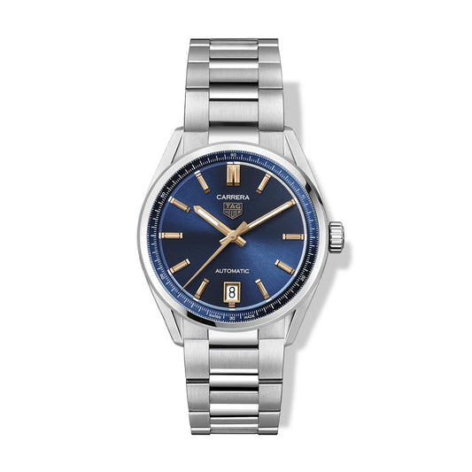 TAG HEUER STNLS 36MM CARRERA DATE AUTOMATIC WATCH WITH DEEP-...