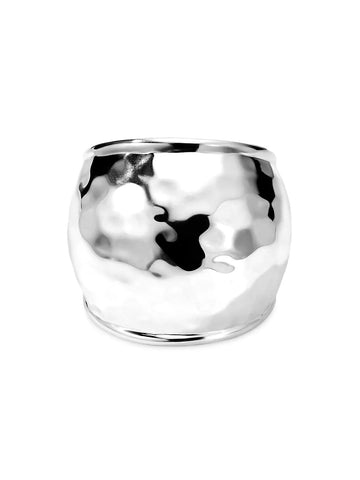 Classico Goddess Wide Hammered Ring