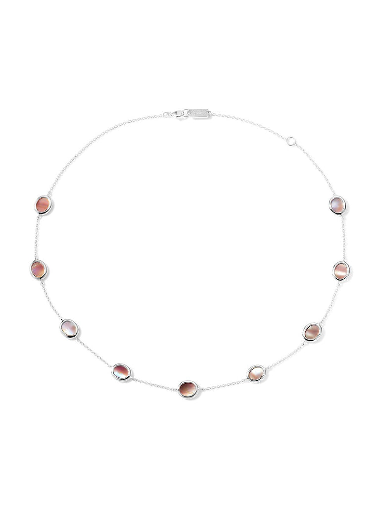 Polished Rock Candy Short Confetti Necklace in Pink Mother-of-Pearl
