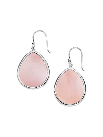 Polished Rock Candy Small Teardrop Earrings in Pink Mother-of-Pearl