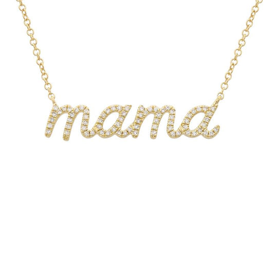 Diamond "mama" Necklace