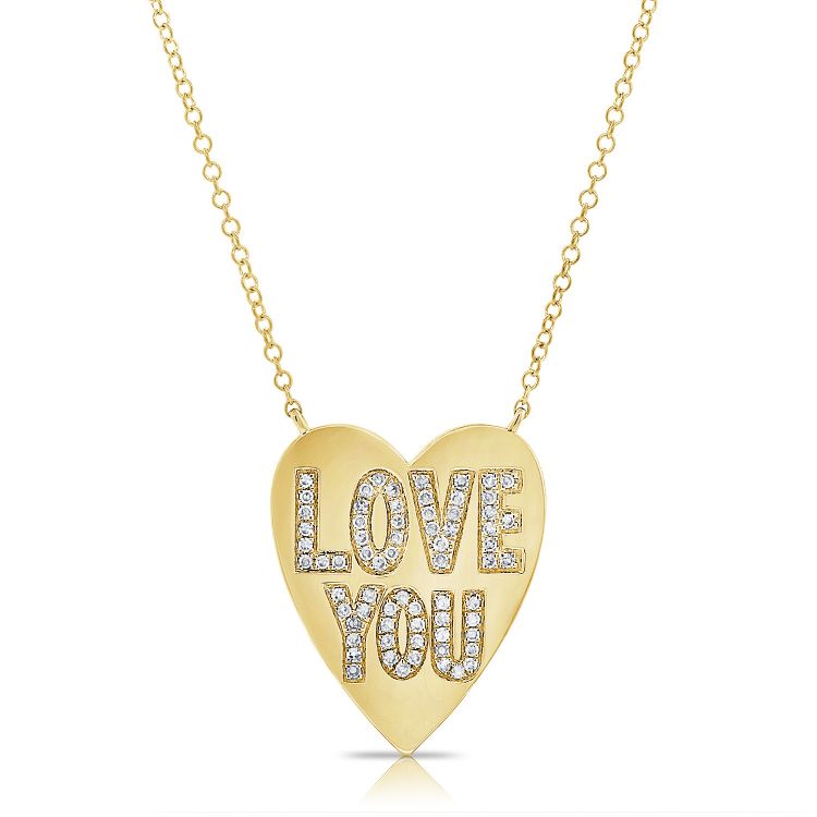 'LOVE YOU' Heart Necklace
