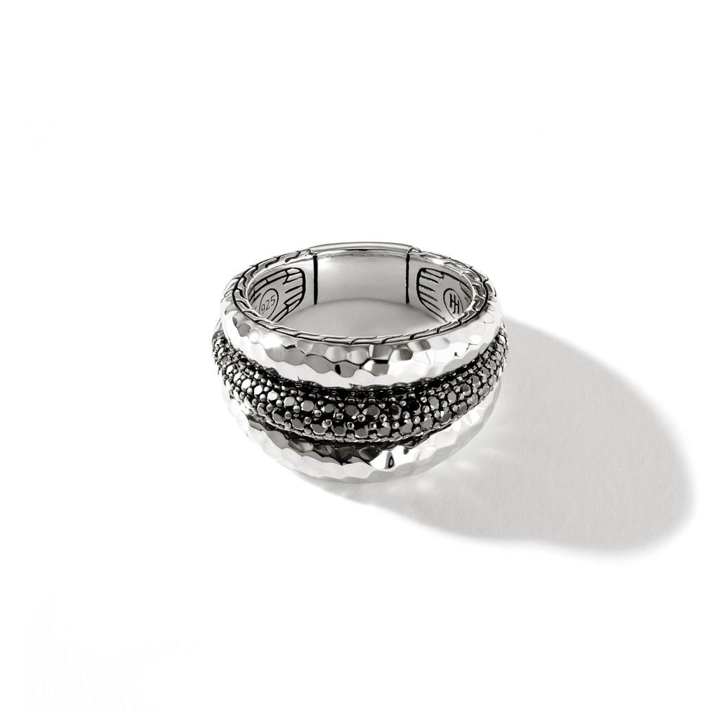 Classic Chain Hammered Ring