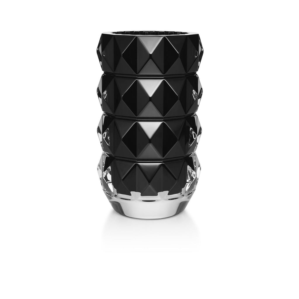 Black Crystal Louxor Medium Round Vase