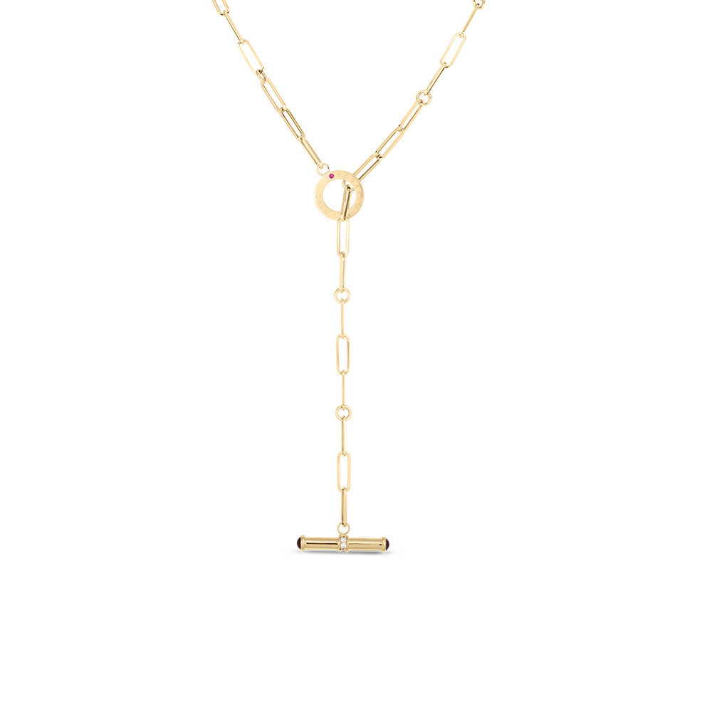Lariat Necklace in Yellow Gold