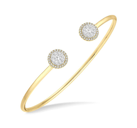 Yellow Gold Cluster Cuff