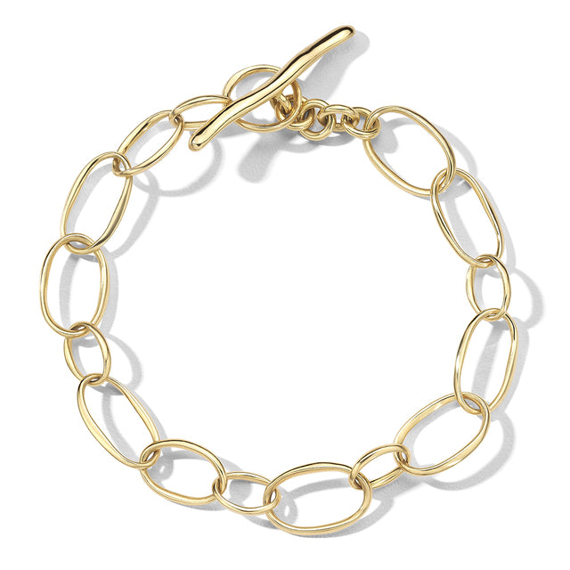 Classico Sculptura Small Link Bracelet in 18k Yellow Gold