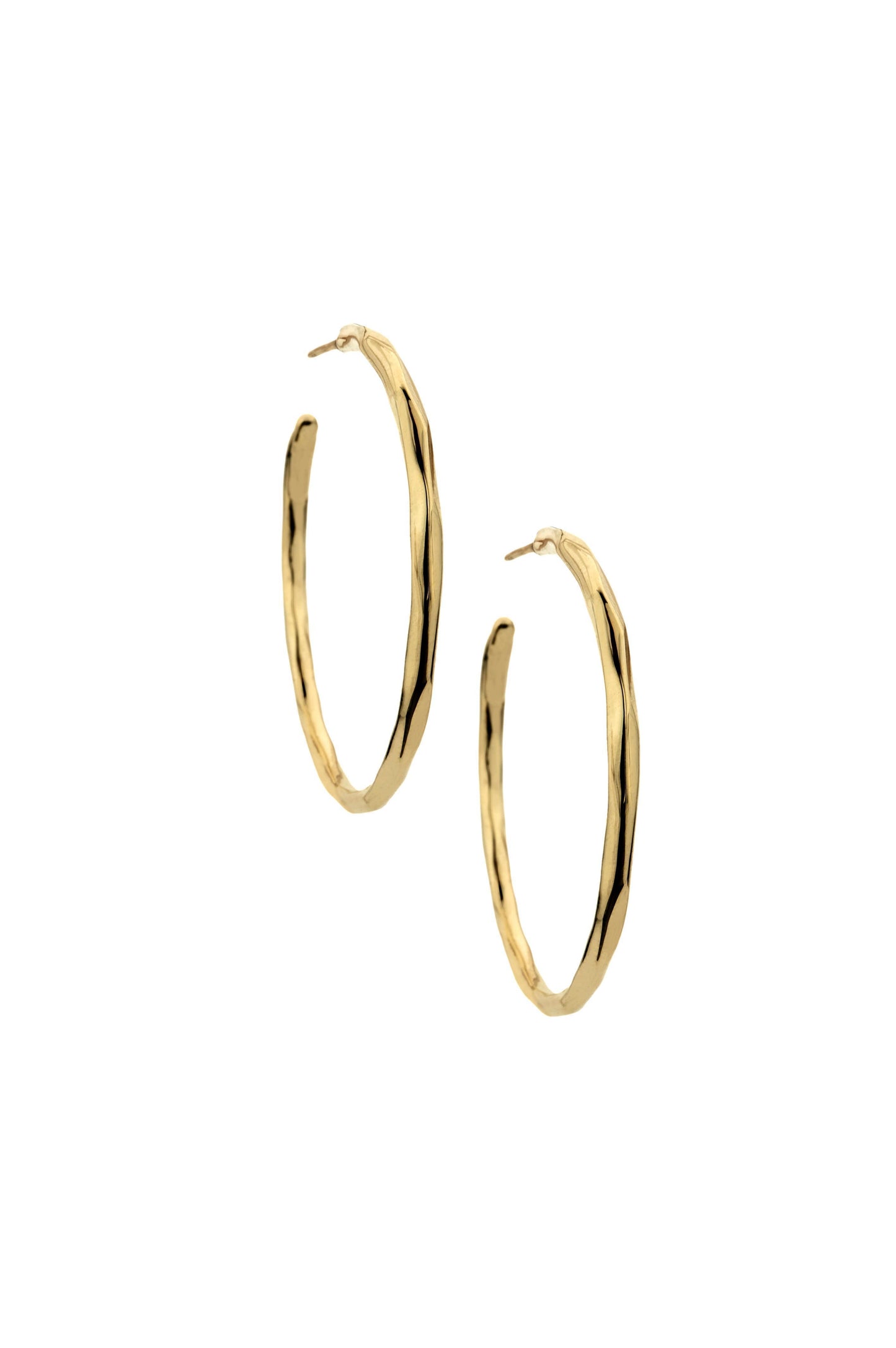 Glamazon Gold Faceted Hoop Earrings