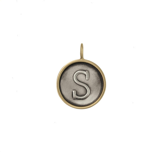 "S" Pendant in Silver and Gold