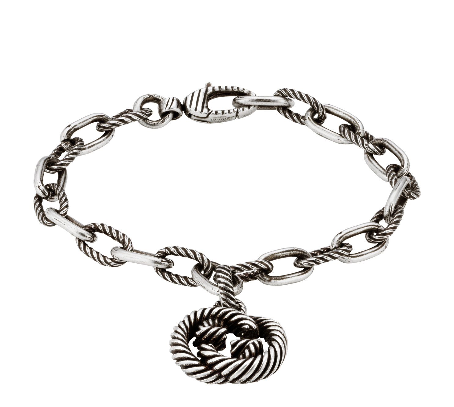 Interlocking G Charm Bracelet in Sterling Silver