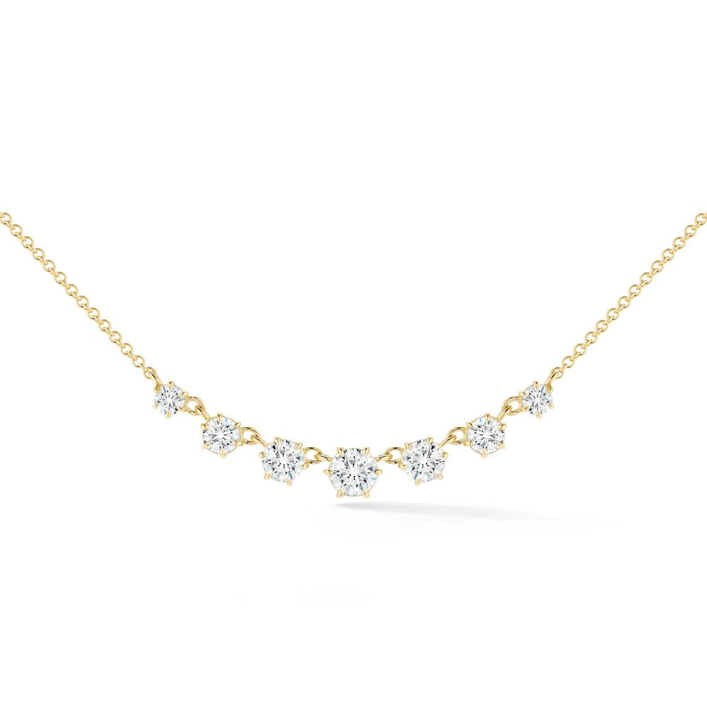 Small Penelope Necklace with Round Diamonds