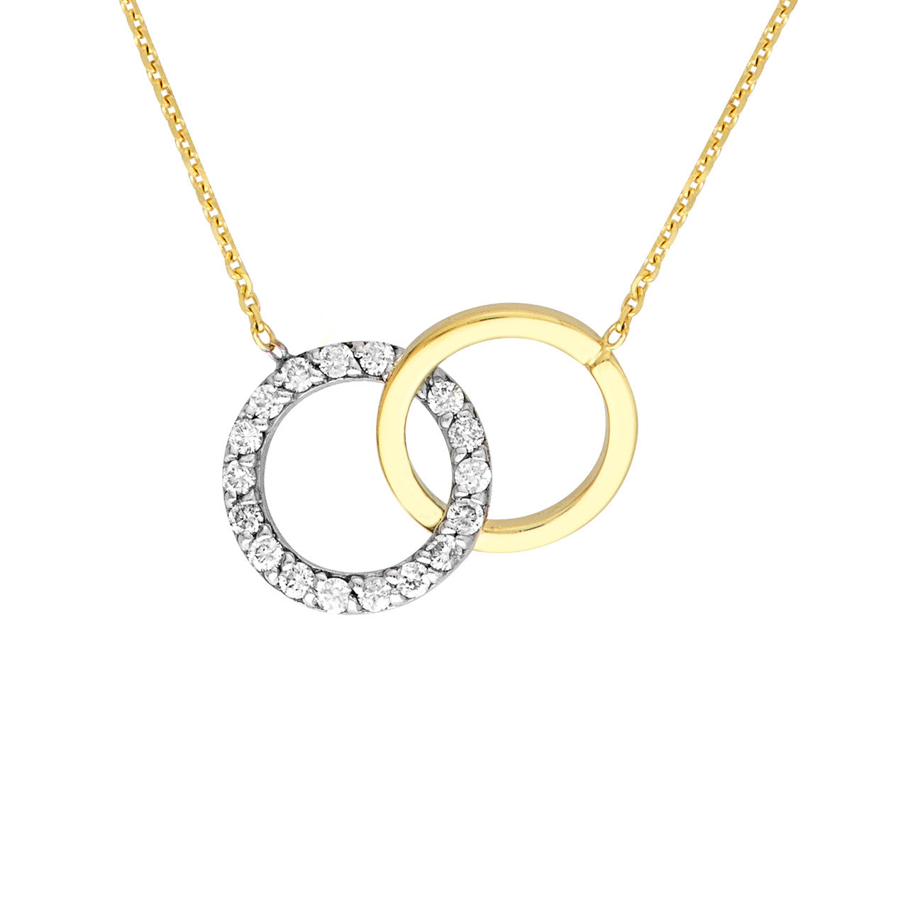 Intertwined Circle Pendant with Diamonds