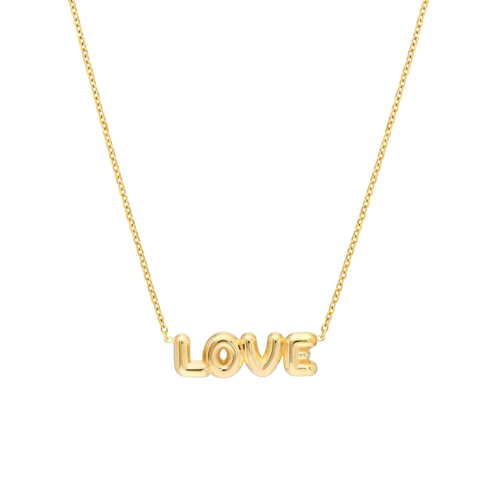 Bubble Letter "love" Necklace