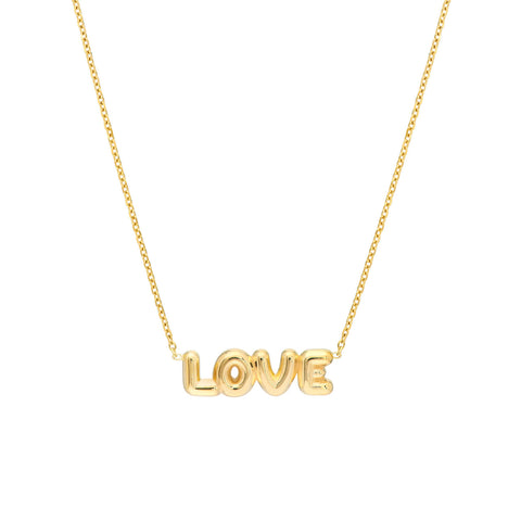 Bubble Letter "love" Necklace