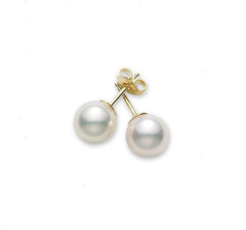 Akoya Pearl Stud Earrings A+ 6-6.5mm