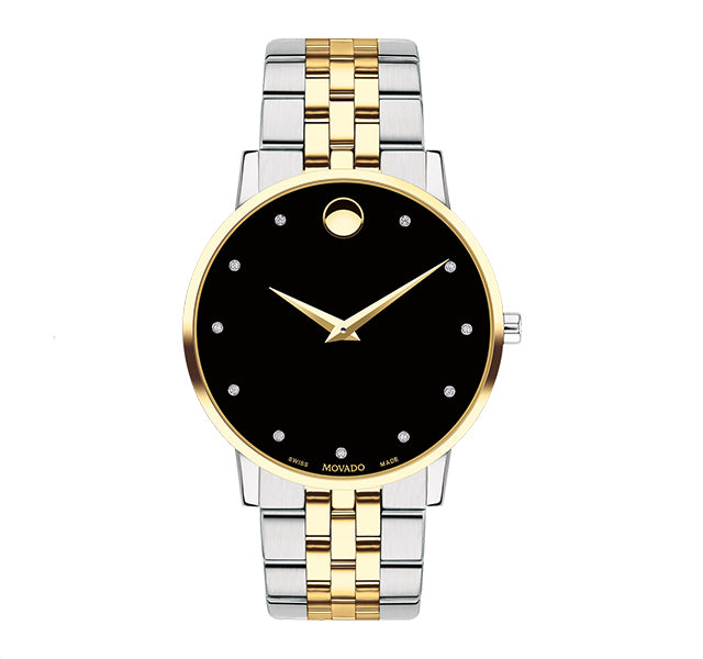 Museum Classic Watch with Diamonds in Stainless Steel and Plated Gold