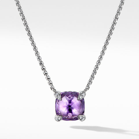 Chatelaine® Pendant Necklace with Amethyst and Diamonds