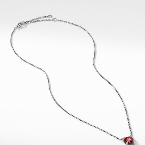 Chatelaine® Pendant Necklace with Rhodalite Garnet and Diamonds