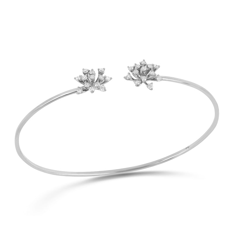 Luminus Diamond End Wire Cuff Bracelet