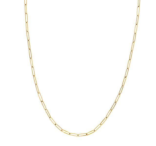 Long Link Gold Chain Necklace 30"