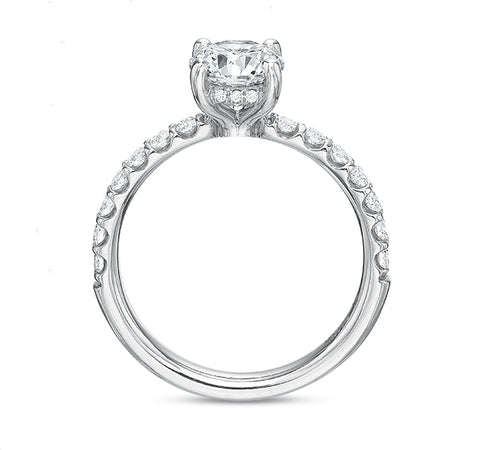 Shared Prong Engagement Ring Setting