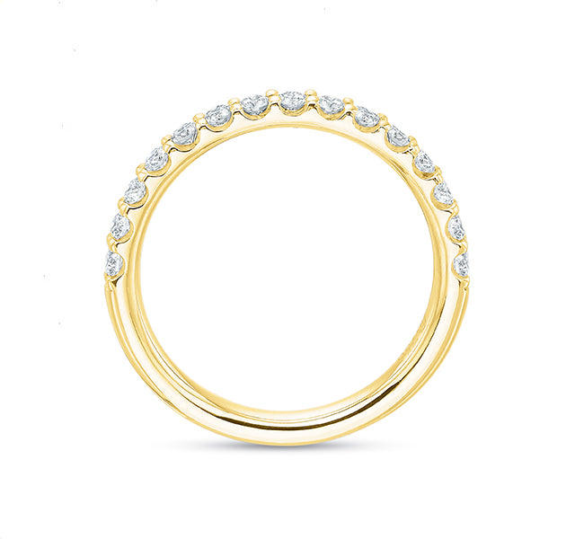 1/2 Diamond Prong Set Band in Gold