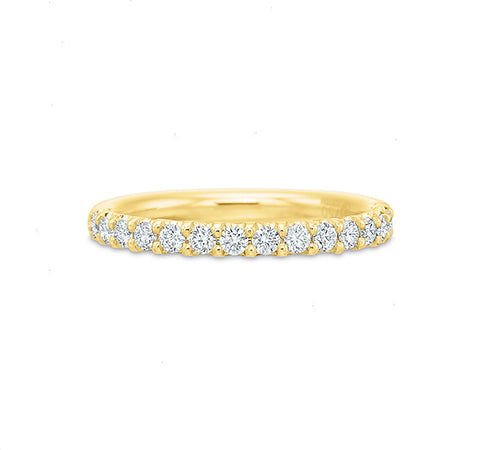 1/2 Diamond Prong Set Band in Gold