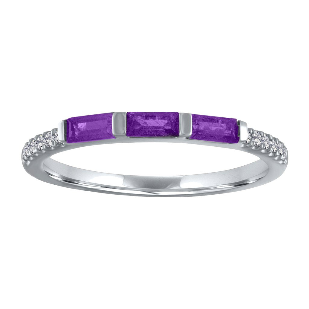 The Julie Ring in Amethyst and Diamond