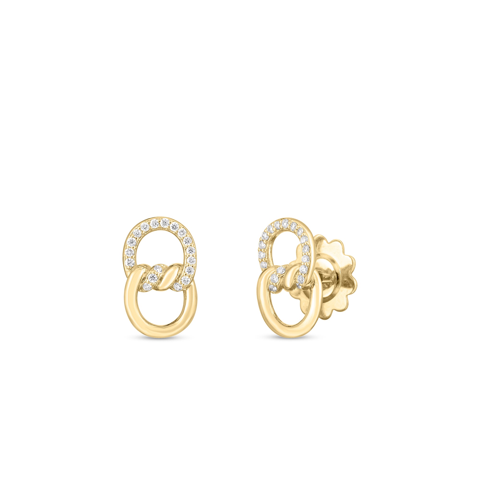 Cialoma Diamond Knot Stud Earrings