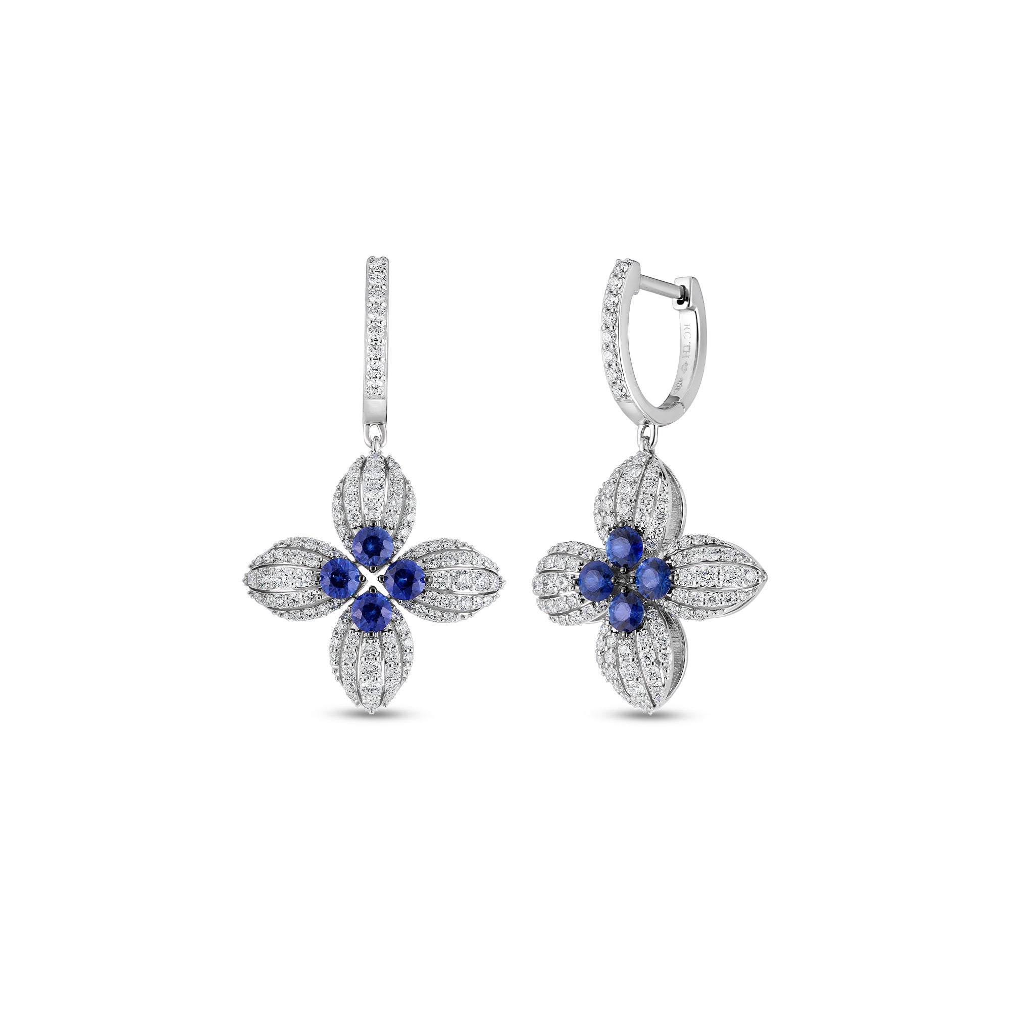 Love in Verona Blue Sapphire and Diamond Earrings