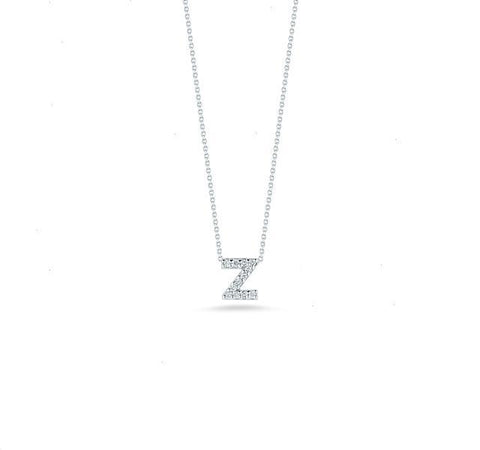 Tiny Treasures Diamond Love Letter "Z" in White Gold