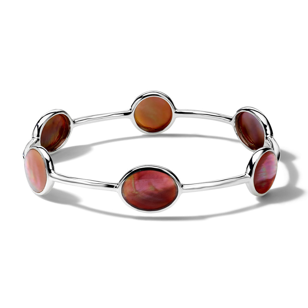 Rock Candy 6-Stone Bangle in Brown Shell