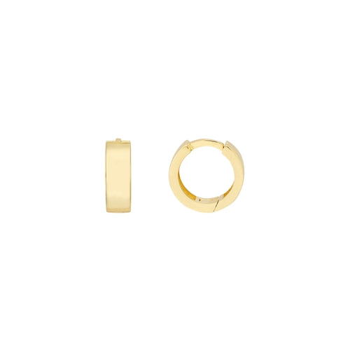 10mm Round Hoop Earrings in Yellow Gold