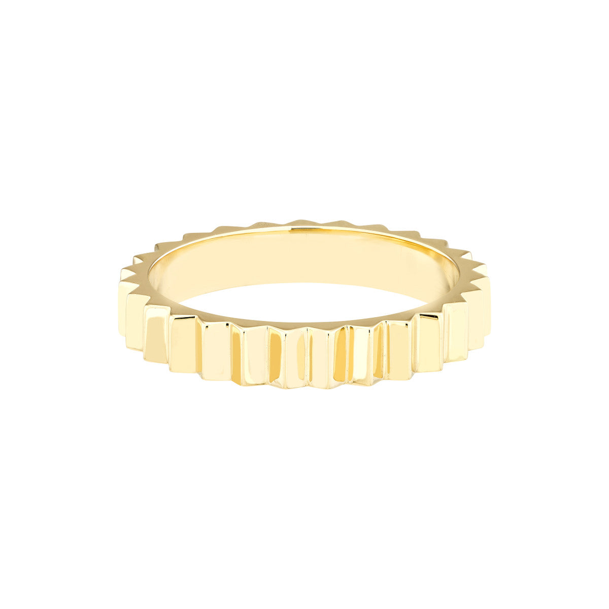 14k Yellow Gold Fluted Band Size 6