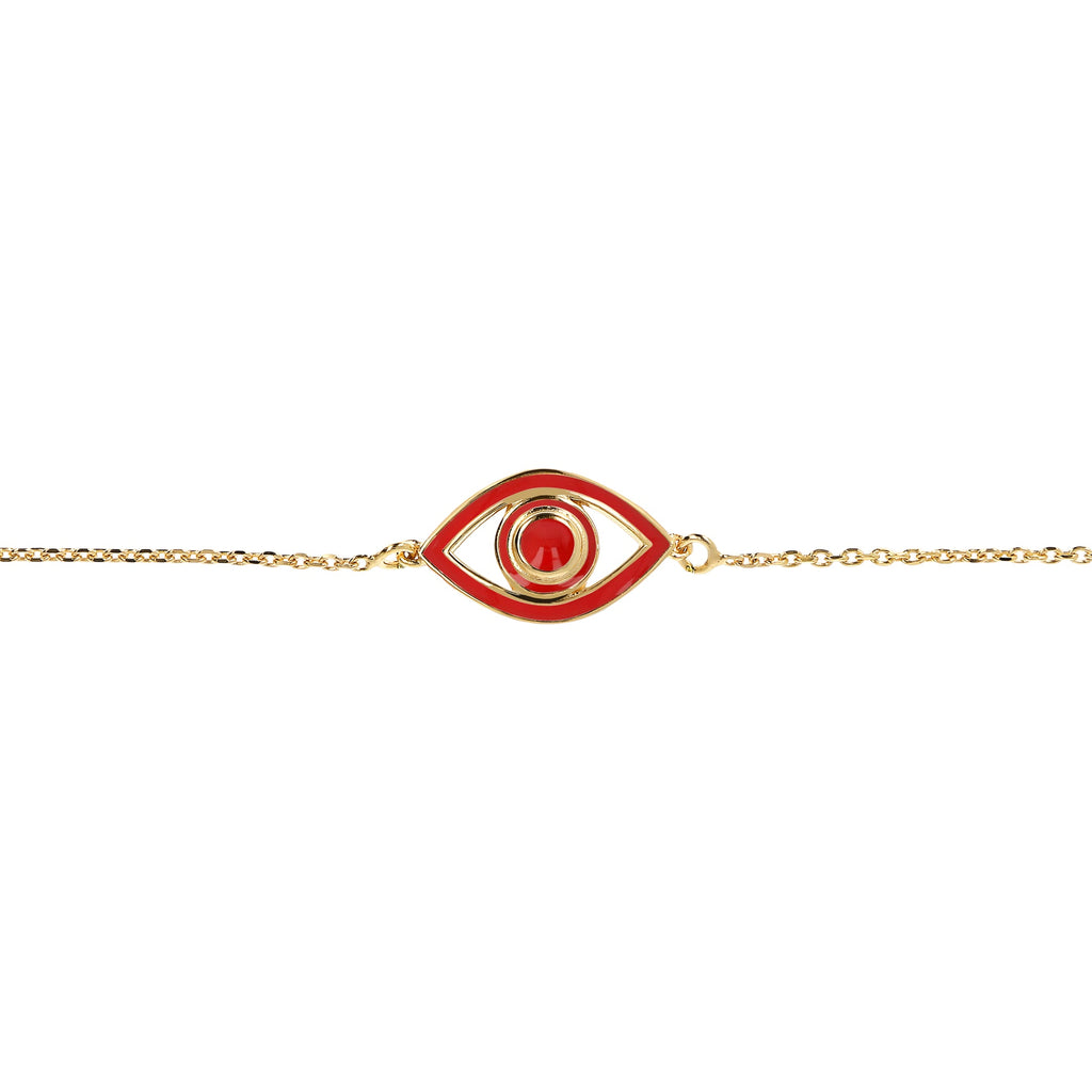 Mini Eye Bracelet with Red Enamel