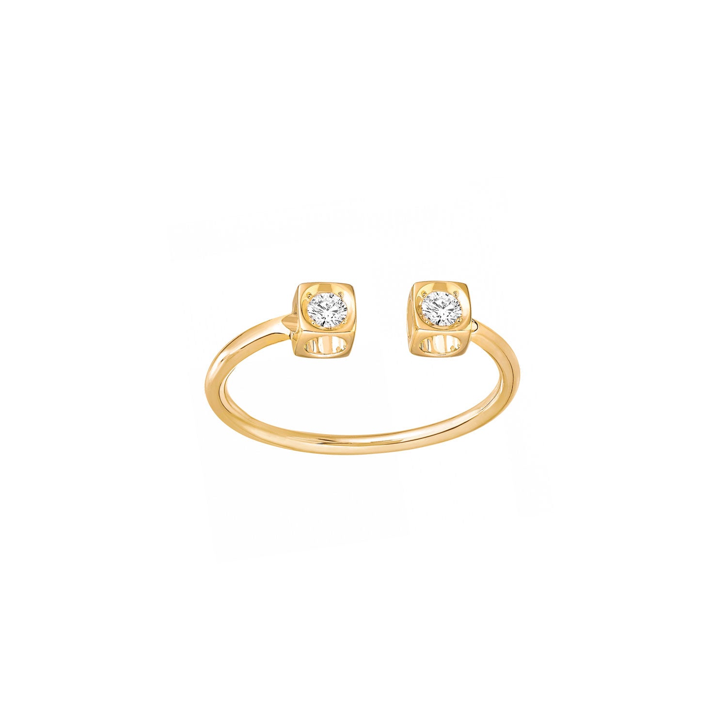 Le Cube Diamant Ring in Yellow Gold
