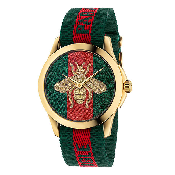 38mm G-Timeless Watch with Green & Red Dial