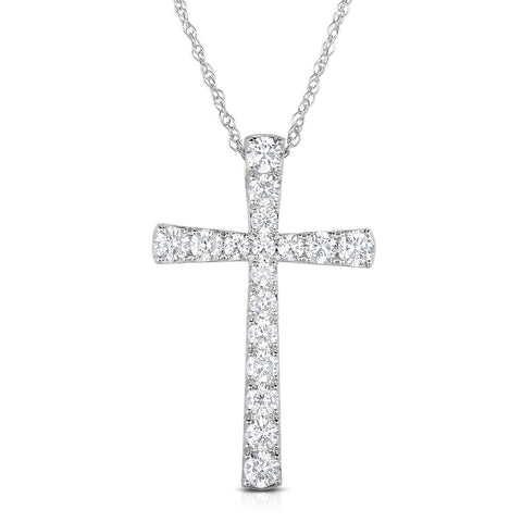 French Cut Diamond Cross with Flared Ends