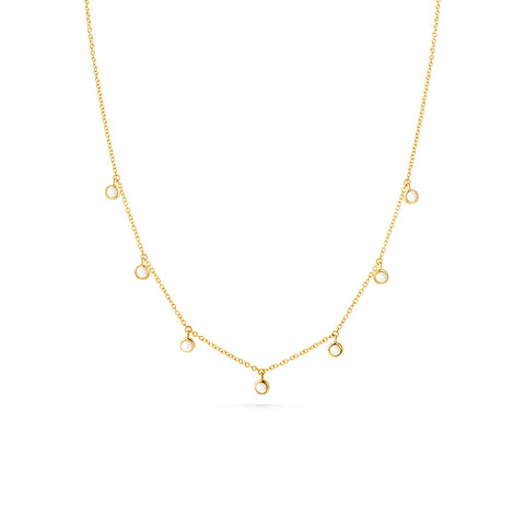 Dangling Pearl Station Necklace