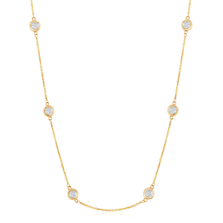 Diamonds By The Yard Necklace in Yellow Gold