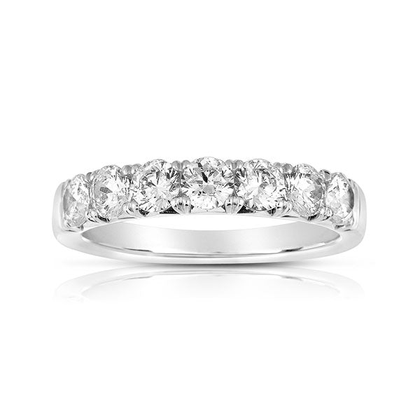 French Cut Diamond Band in White Gold