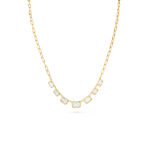 Moonstone & Diamond Halo Necklace