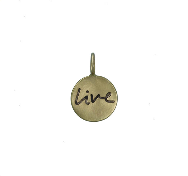 "Live" Pendant in Gold